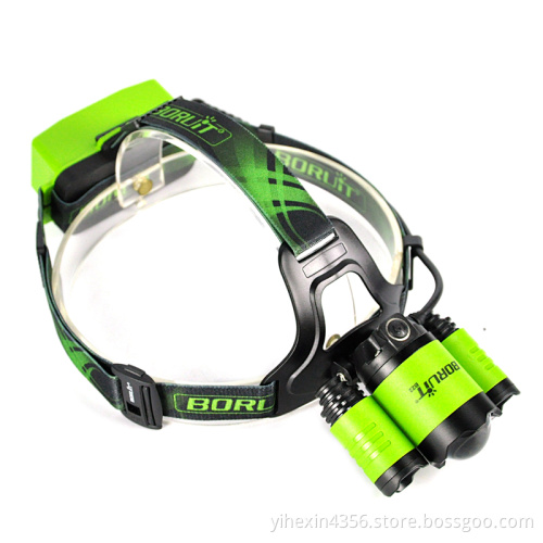 High Power Zoomable Hunting LED Headlamp / Rechargeable Best Night Headlight